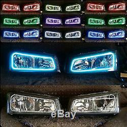 03-06 Chevy Silverado Multi-Color Changing Shift LED RGB Headlight Halo Ring Set