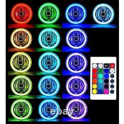 (1) H6024/6014 7 RGB Multi-Color White Red Blue Green COB LED Halo H4 Headlight