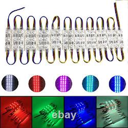 10-1000ft 12V Injection 5050 7 Colors 3 LED Module Light Shop Window Sign Lamp