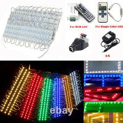 10-100FT 5050 3LED Store Front LED Window Light Module Sign Lamp+Remote+Power
