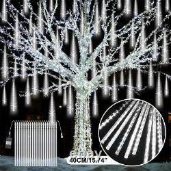 10-20 Tubes Meteor Shower Rain Lights Drop Icicle Falling String Light Christmas