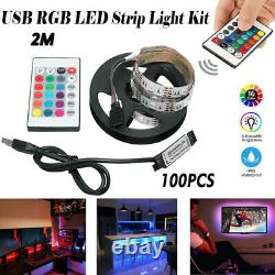 100 PCS USB 5V LED Strip Light TV backlight 5050 RGB Mood Light Color Changing L