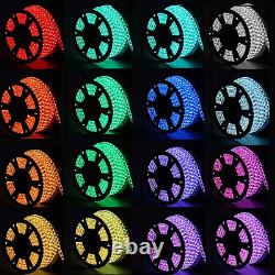 100FT LED Rope Lights, Waterproof 16 Colors Changing RGB Rope Light with Remote
