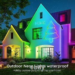 100Ft Led Neon Rope Lights, Control with 100FT Neon Rope Lights