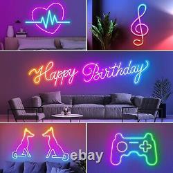 100Ft RGB Neon Rope Lights with App/Remote Control Music Sync LED Decoration