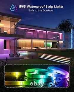100Ft Waterproof LED Strip Lights with Remote, SMD 5050 RGB Color Changing Music