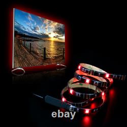 100PCS SMD 5050 Waterproof LED Strip Light USB Power 2M RGB TV Background Light