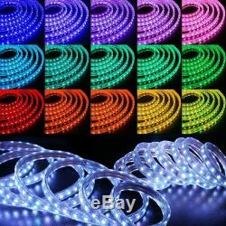 100ft Color Changing LED Strip Flexible 5050 SMD Remote Flash Stobe Fade Modes