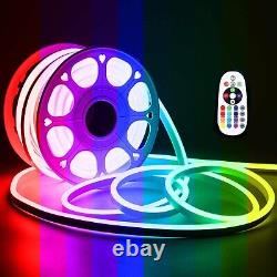 100ft RGB LED Neon Light Strip 12V Waterproof Holiday Party Boat Car Floor Decor