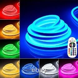 100ft RGB LED Neon Light Strip 12V Waterproof Holiday Party Boat Car Floor Decor