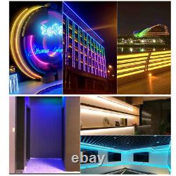 100ft RGB LED Neon Light Strip 12V Waterproof Holiday Party Boat Car Floor Decor