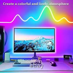 100ft RGB LED neon Rope Lights LED neon Lights with Remote/APP Control 24V IP65