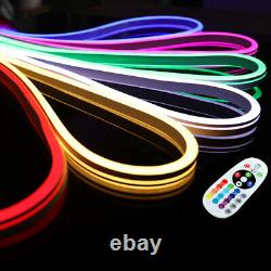 100ft SMD5050 RGB LED Neon Rope Light Indoor / Outdoor Bar Party Garden Decor