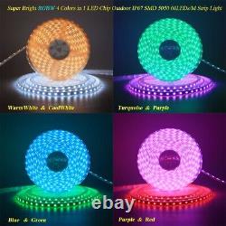 10100FT/Roll RGBW 4 in 1 LED WiFi Music Sync Waterproof 5050 LED Tape Light 24V