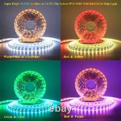 10100FT/Roll RGBW 4 in 1 LED WiFi Music Sync Waterproof 5050 LED Tape Light 24V