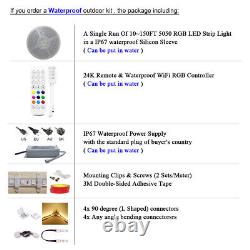 10150FT RGB LED Strip Light Works with Apple HomeKit WiFi Music Sync with 12V PSU