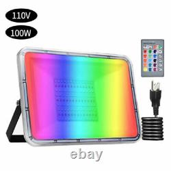 10W-100W LED RGB Flood Light Outdoor Color Changing Lights With Remote Control