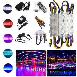 10ft-1000ft 12V Injection 5050 7 Colors 3 LEDs Module Light Store Club Bar Sign