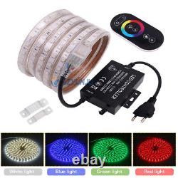 110V 220V 5050 LED strip RGB waterproof with RF Touch Remote For Home Decoration