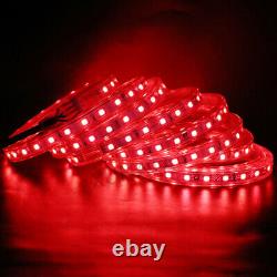 110V Dimmable RGB LED Strip Lights 5050 SMD Remote Controller Rope Lamp 1-20m