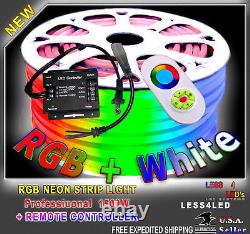 110V RGB Commercial Grade Led Neon Rope Flex Light RGB+W Outdoor Led Strip