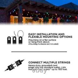 12-Bulb 24 ft. Indoor/Outdoor Plug-In Color Changing LED String Lights with Remo