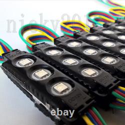 12V 5050 RGB LED Module Light Lamp Strip 3LEDs Injection Black ABS Waterproof