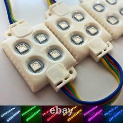 12V 5050 SMD RGB LED Module Light Strip 4LEDs Injection ABS Waterproof Sign