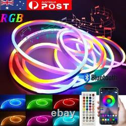 12V LED Neon Strips Lights Tube Flexible Silicone Bluetooth BT Control For Signs