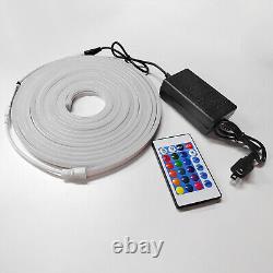 12V RGB LED Neon Rope Light Strip Waterproof Silicone Tube Indoor Outdoor Decor