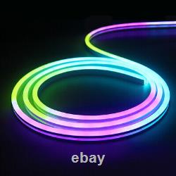 12V RGB LED Neon Rope Light Strip Waterproof Silicone Tube Indoor Outdoor Decor