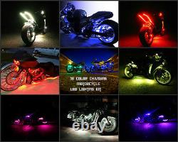 12pc 18 Color Change Led Street Glide Motorcycle Led Neon Strip Lighting Kit