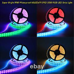 130M 60LEDs/M IP68 Underwater Waterproof 24V RGB LED Light WiFi Swimming Pool