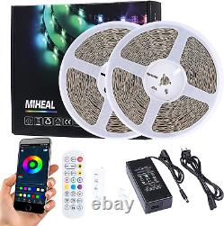 131.2Ft/40M Led Light Strips Music Sync Color Changing RGB Led Strip Built-In Mi