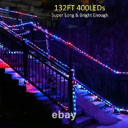 132Ft Outdoor Rope Lights, Color Changing String Lights Waterproof, 400 LED Fa