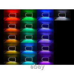 14-16 Chevy Silverado Multi-Color Changing LED RGB SMD Headlight Halo Ring Set