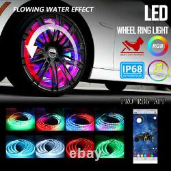 15.54 LED Wheel Ring Lights IP68 Change RGB+Chasing Color Bluetooth APP control