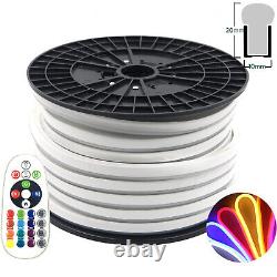 150ft 12V RGB LED Neon Rope Light Strip Waterproof In/Outdoor Floor Garden Decor