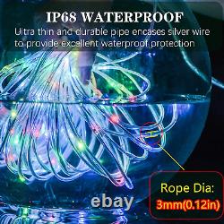 160Ft 480 Leds Connectable Rope Lights, Color Changing Waterproof String Lights