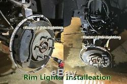 17.5 IP68 RGB Color Change illuminated LED Car Truck Wheel Rings Light 4PCS Set