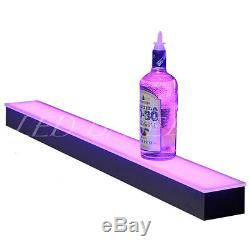18 Lighted Liquor Bottle Shelf, Great Fpr Home Bar Displays, Color Changing