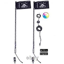 187 Style Bluetooth Controlled LED Color Changing Whips Move to Music/Sound