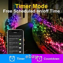 196FT 600 RGB Leds Smart Wifi Color Changing Christmas Lights Indoor Yard Decor