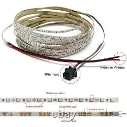 2.7mm WS2812B RGBIC LED Strip Light Ultra-Narrow Individually Addressable 5V 12V