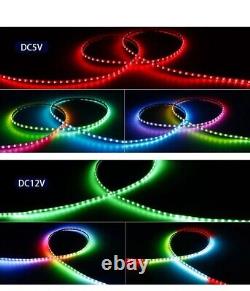 2.7mm WS2812B RGBIC LED Strip Light Ultra-Narrow Individually Addressable 5V 12V