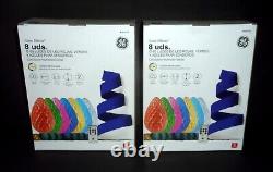 2 GE Color Effects 8-Marker Color Changing Christmas Light Bulb Pathway Markers