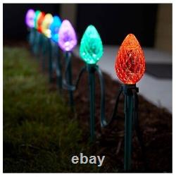 2 GE Color Effects 8-Marker Color Changing Christmas Light Bulb Pathway Markers