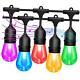 2-Pack 48FT String Lights Outdoor Sync with Music, LED RGB Color Changing