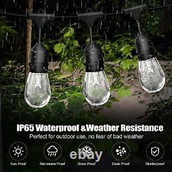 2-Pack 48FT String Lights Outdoor Sync with Music LED RGB Color Changing Wate