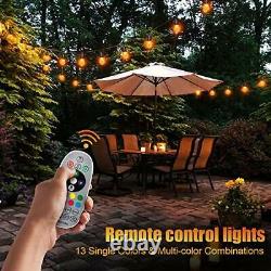 2-Pack 48FT String Lights Outdoor Sync with Music LED RGB Color Changing Wate
